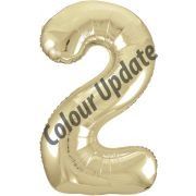 34in Gold Glitz Numeral 2