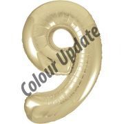 34in Gold Glitz Numeral 9