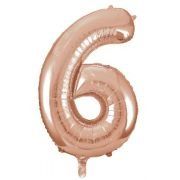 34in Rose Gold Numeral 6