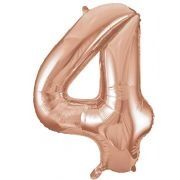 34in Rose Gold Numeral 4