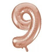 34in Rose Gold Numeral 9
