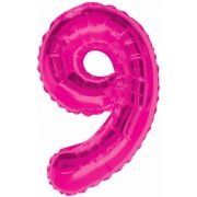 34in Pink Glitz Numeral 9