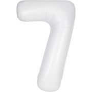 34in MATTE WHITE NUMBER 7 FOIL BALLOON