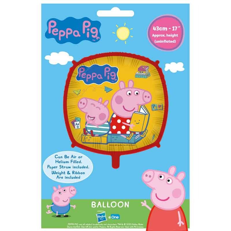 18in SQUARE PEPPA PIG FOIL BALLOON