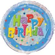 18in WACKY BIRTHDAY PRISM ROUND FOIL