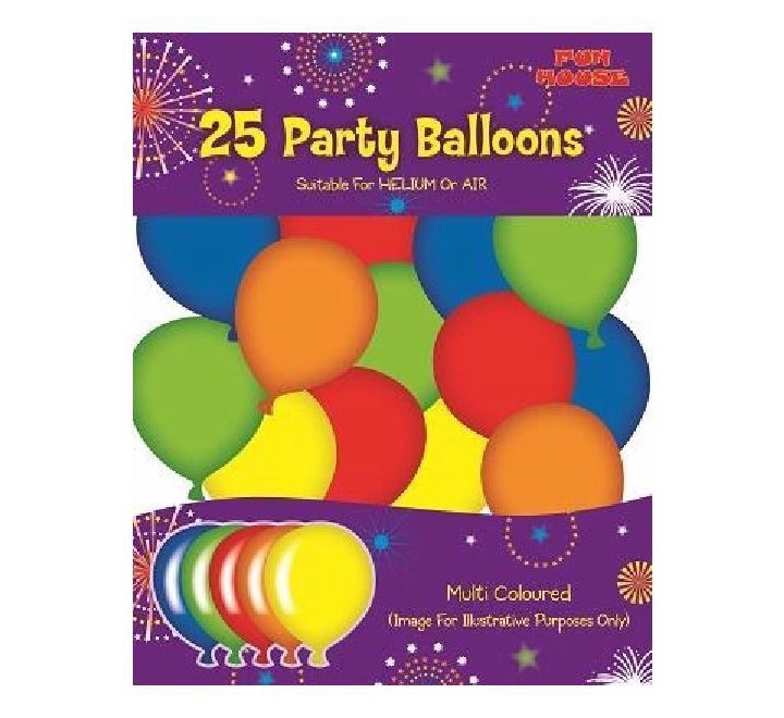 Multi-Coloured Party Balloons – 25 Pack