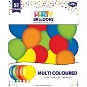 Multi-Coloured Party Balloons – 50 Pack