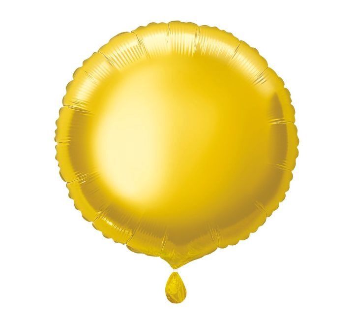 Gold Round Foil Balloon – Uninflated