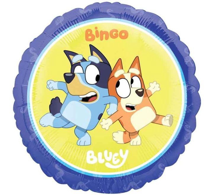 Bluey &amp; Bingo Foil Balloon – Character Design – Uninflated