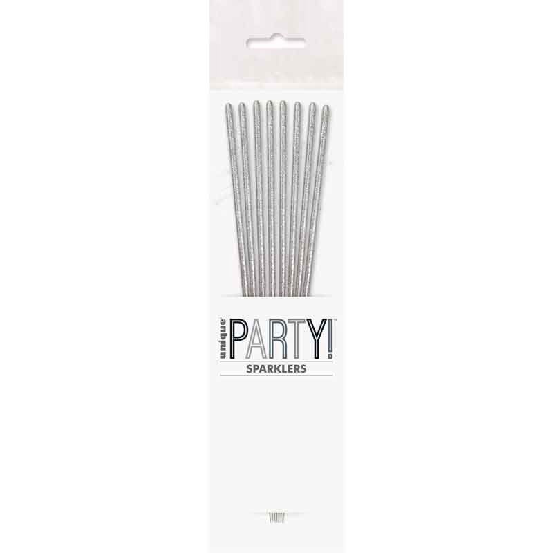 Silver Party Sparklers – 7 Inch (8 Pack)