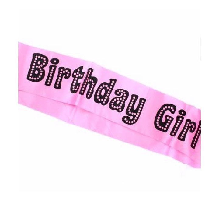 Birthday Girl Pink Party Sash
