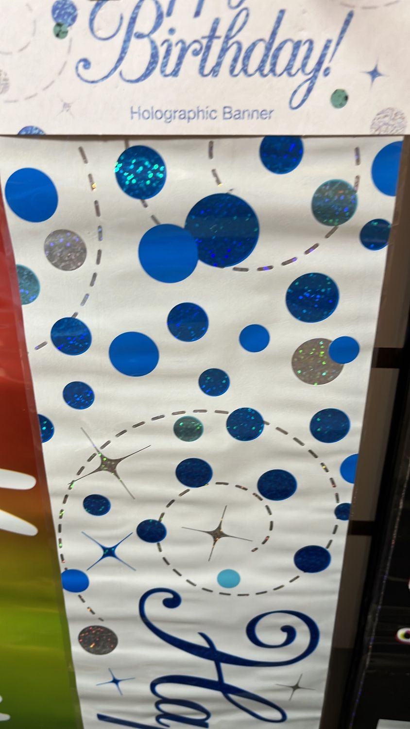 Blue and silver hb banner