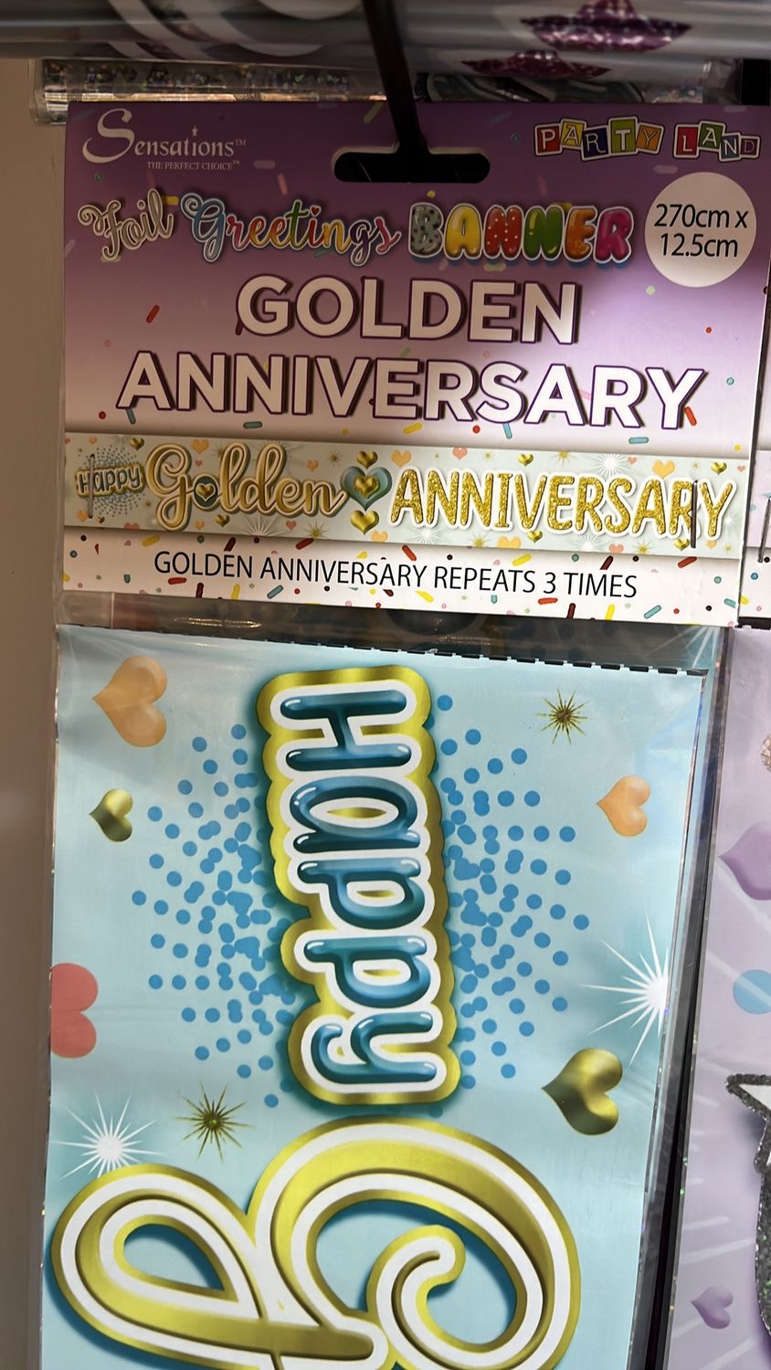 Golden anniversary banner