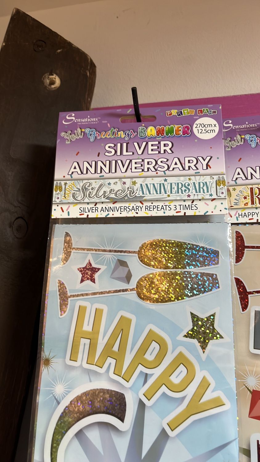 Silver anniversary banner