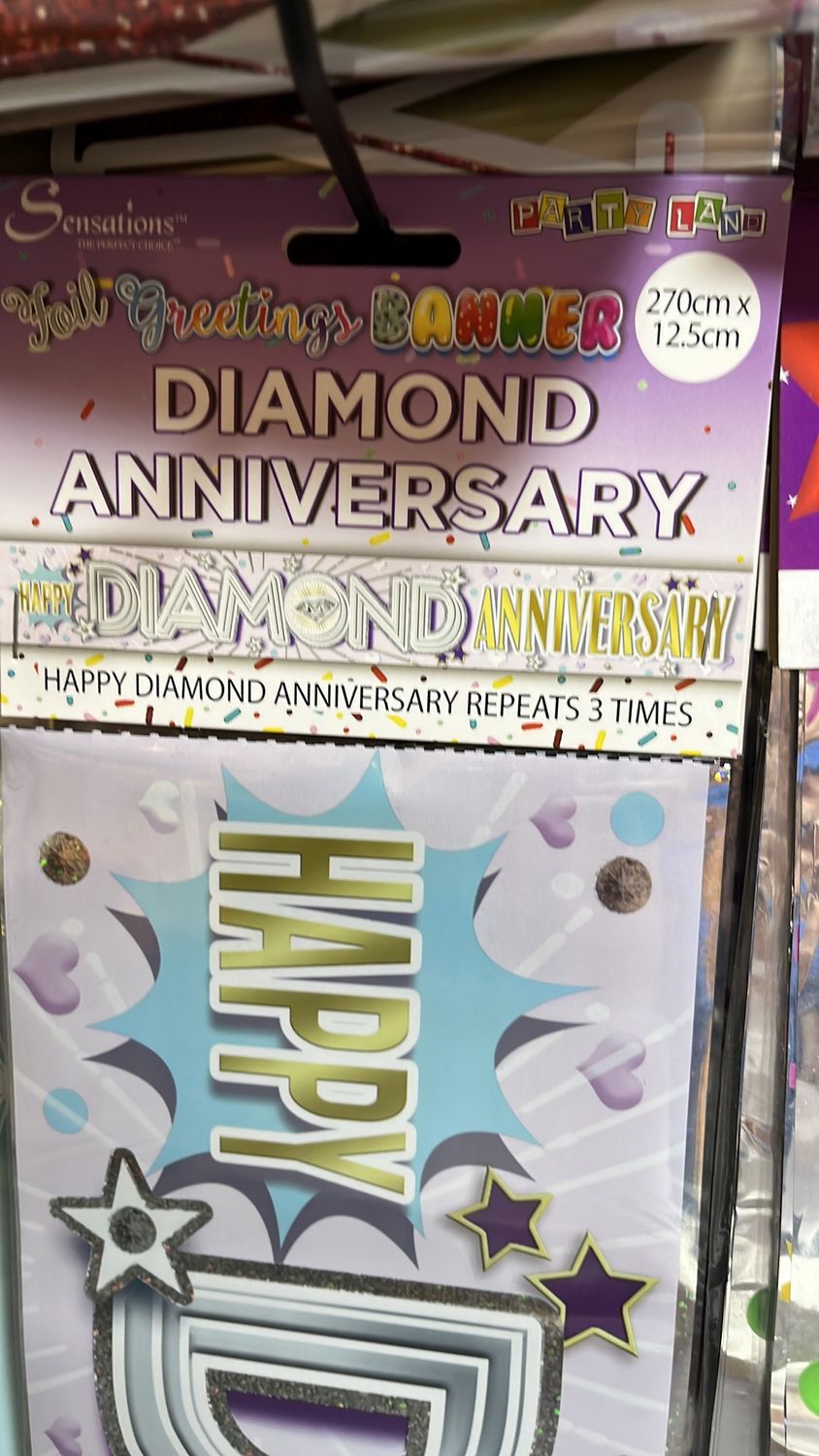 Diamond anniversary banner