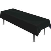 BLACK PLASTIC TABLECOVER