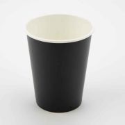 8PK 9oz BLACK PAPER CUPS