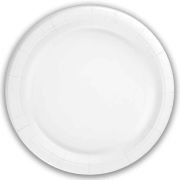 8PK 23cm WHITE PAPER PLATES