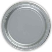 8PK 23cm SILVER PAPER PLATES