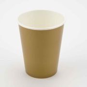 8PK 9oz GOLD PAPER CUPS