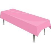 BUBBLEGUM PINK PLASTIC TABLECOVER