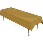 GOLD PLASTIC TABLECOVER