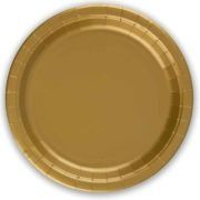 8PK 23cm GOLD PAPER PLATES