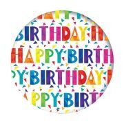 5.5cm HAPPY BIRTHDAY UNISEX2 BADGE 6S