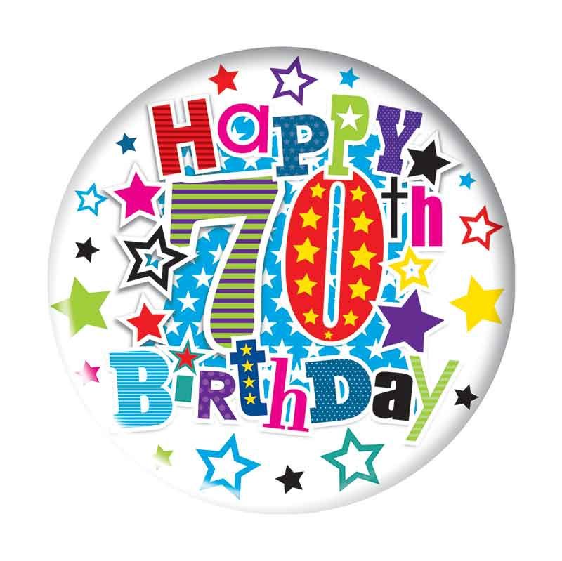5.5cm AGE 70 UNISEX  BADGE
