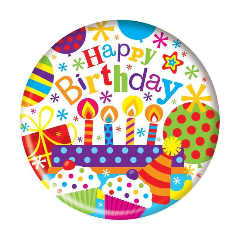 5.5cm HAPPY BIRTHDAY UNISEX  BADGE