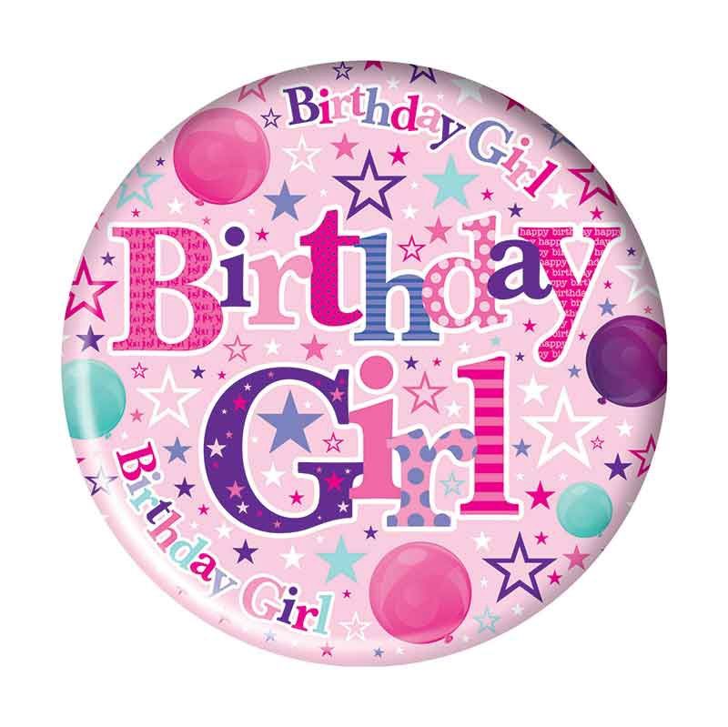 5.5cm BIRTHDAY GIRL BADGE