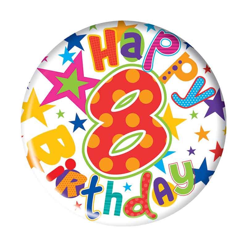 5.5cm AGE 8 BOY BADGE