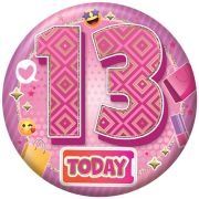 5.5cm AGE 13 FEMALE BADGE 6S