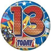 5.5cm AGE 13 MALE BADGE 6S