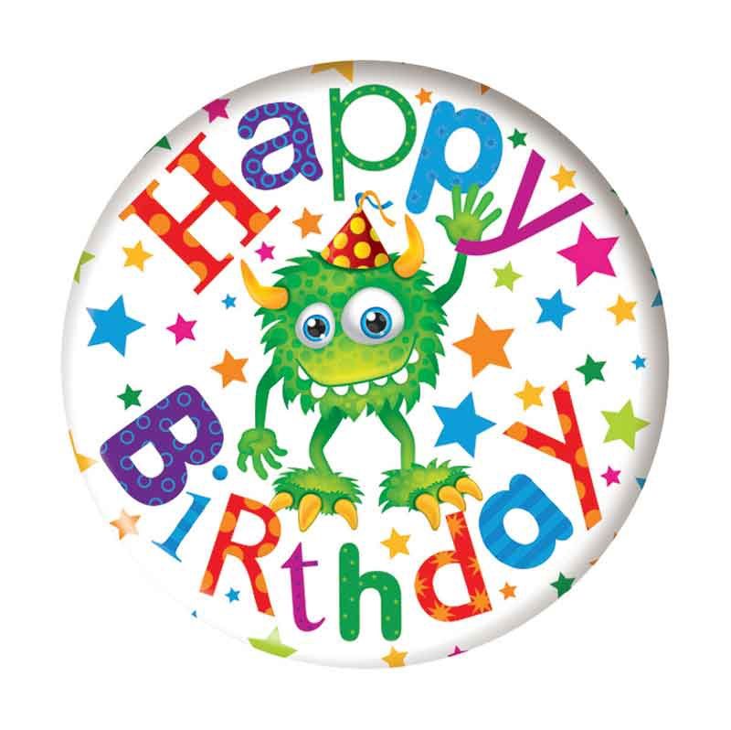 5.5cm HAPPY BIRTHDAY MALE  BADGE
