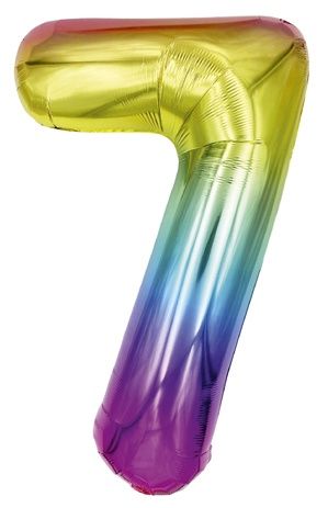 Uninflated 25in NUMBER 7 MULTI FOIL BALLOON