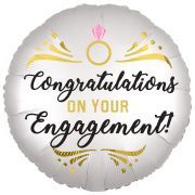 18in SATIN ENGAGEMENT FOIL BALLOON