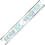 9ft HAPPY BIRTHDAY BOY FOIL BANNER