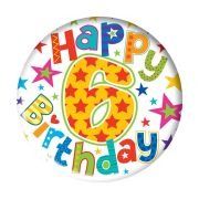 5.5cm AGE 6 BOY BADGE