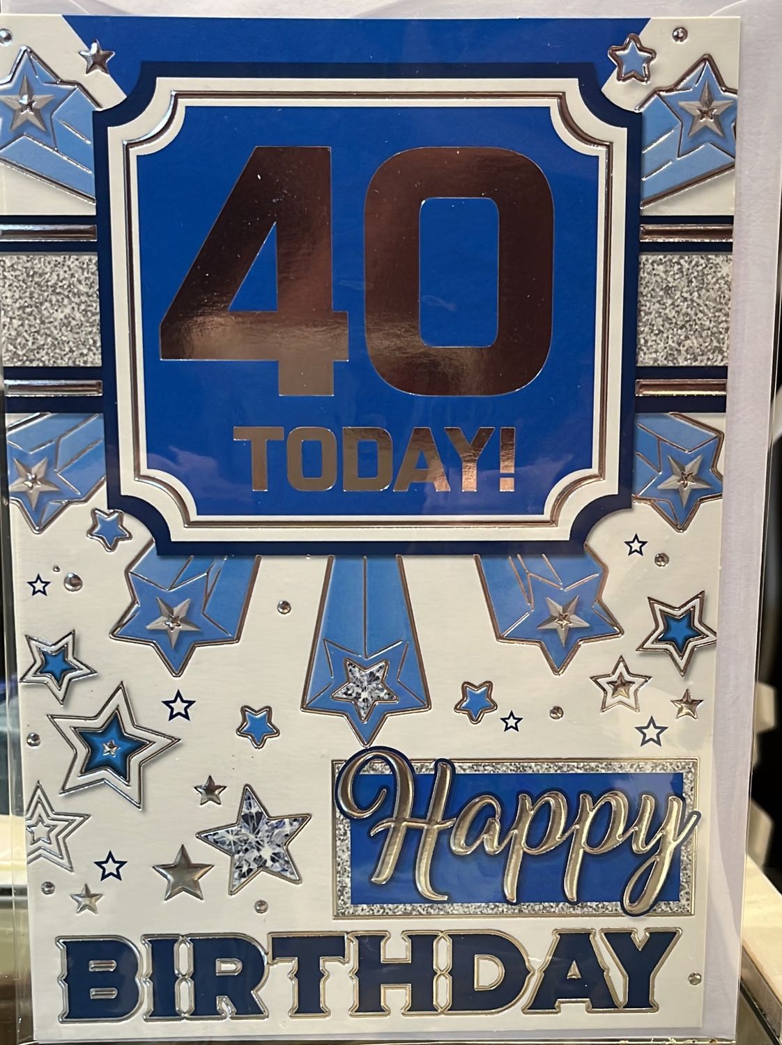 40 today white &amp; blue SL50033C-1