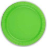 8PK 23cm LIME GREEN PAPER PLATES
