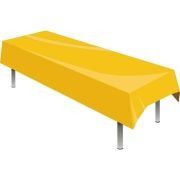 YELLOW PLASTIC TABLECOVER