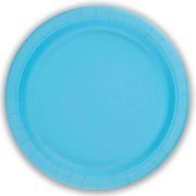 8PK 23cm LIGHT BLUE PAPER PLATES