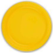 8PK 23cm YELLOW PAPER PLATES