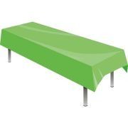 LIME GREEN PLASTIC TABLECOVER