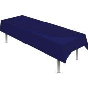 NAVY BLUE PLASTIC TABLECOVER