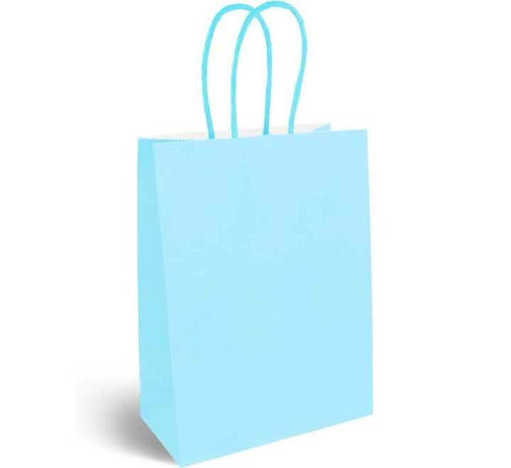 Light Blue Paper Gift Bag with Handles – Medium Party Gift Bag