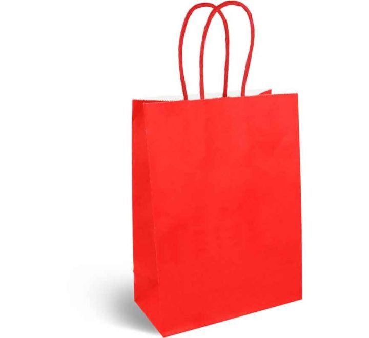Red Paper Gift Bag with Handles – Medium Party Gift Bag