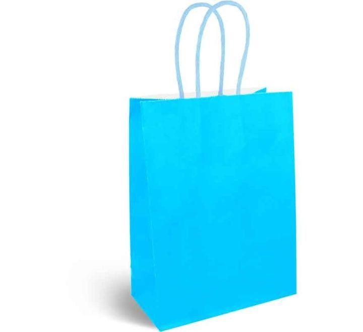 Turquoise Paper Gift Bag with Handles – Medium Party Gift Bag