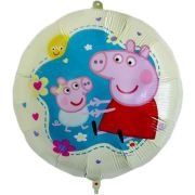 Peppa Pig Round Foil Balloon – 18" Peppa &amp; George